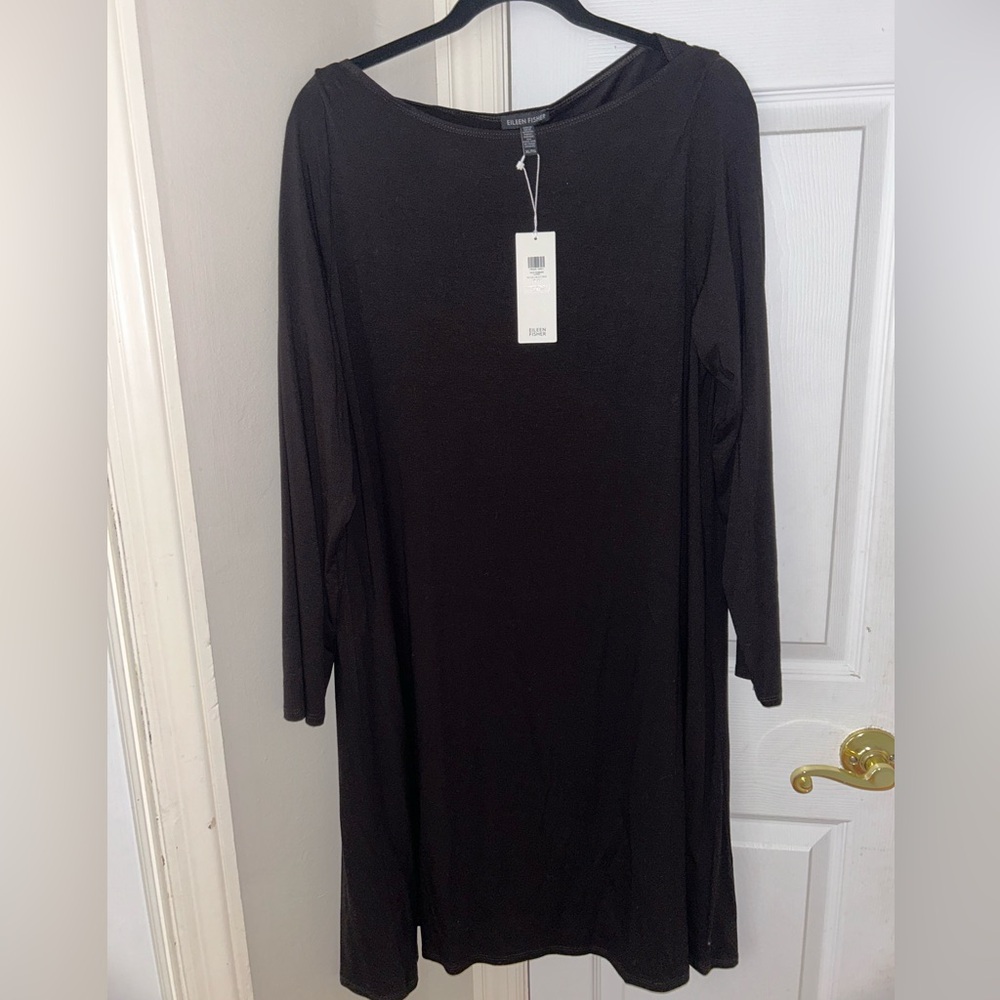 Eileen Fisher Black Long Sleeve Dress